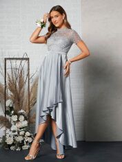 Акція на Плаття вечірнє довге літнє жіноче SHEIN GD-00153266 XS Сіре від Rozetka