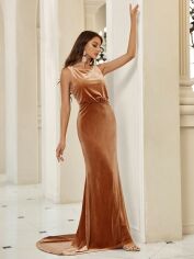 Акція на Плаття вечірнє довге літнє жіноче SHEIN GD-00153269 XS Бежеве від Rozetka
