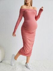Акція на Плаття для вагітних міді літнє SHEIN GD-00152042 XL Рожеве від Rozetka