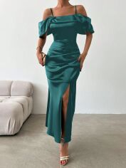 Акція на Плаття вечірнє довге літнє жіноче SHEIN GD-00153318 XS Сіро-зелене від Rozetka
