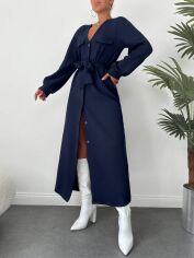 Акція на Плаття міді осіннє жіноче SHEIN GD-00153328 XS Темно-синє від Rozetka