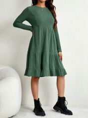Акція на Плаття для вагітних і годуючих мам міді осіннє SHEIN GD-00152102 XL Темно-зелене від Rozetka