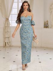 Акція на Плаття вечірнє довге осіннє жіноче SHEIN GD-00153357 XS Комбіноване від Rozetka