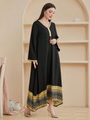 Акція на Плаття вечірнє довге осіннє жіноче SHEIN GD-00152204 XL Чорне від Rozetka