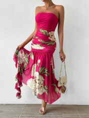 Акція на Плаття довге літнє жіноче SHEIN GD-00152305 XL Рожеве від Rozetka