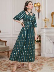 Акція на Плаття вечірнє міді літнє жіноче SHEIN GD-00152309 XL Морської хвилі від Rozetka