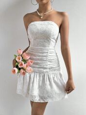 Акція на Плаття вечірнє коротке літнє жіноче SHEIN GD-00152379 XL Біле від Rozetka
