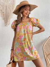 Акція на Плаття коротке літнє жіноче SHEIN GD-00153198 XS Комбіноване від Rozetka