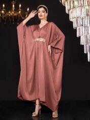 Акція на Плаття вечірнє довге літнє жіноче SHEIN GD-00152183 XL Рожеве від Rozetka