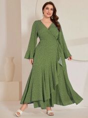 Акція на Сукня жіноча SHEIN GD-00140048 4XL Зелена від Rozetka