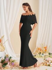 Акція на Плаття вечірнє довге літнє жіноче SHEIN GD-00120713 S Чорне від Rozetka