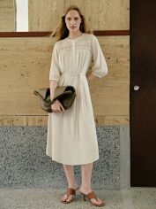 Акція на Плаття міді літнє жіноче SHEIN GD-00131319 L Пудрове від Rozetka