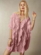 Акція на Плаття коротке літнє жіноче SHEIN GD-00153663 XS Світло-рожеве від Rozetka