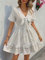 Акція на Плаття коротке літнє жіноче SHEIN GD-00153700 XS Біле від Rozetka