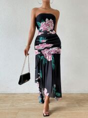 Акція на Плаття вечірнє міді літнє жіноче SHEIN GD-00154579 L Комбіноване від Rozetka