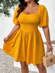 Акція на Плаття міді літнє жіноче SHEIN GD-00155846 S Жовте від Rozetka