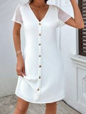 Акція на Плаття міді літнє жіноче SHEIN GD-00153612 XS Біле від Rozetka