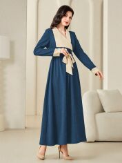 Акція на Плаття довге осіннє жіноче SHEIN GD-00153624 XS Темно-синє від Rozetka