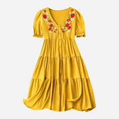 Акція на Плаття жіноче SHEIN GD-00160702 3XL Жовте від Rozetka