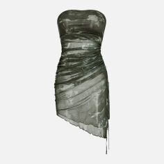 Акція на Плаття коротке літнє жіноче SHEIN GD-00154115 XXS Темно-зелене від Rozetka