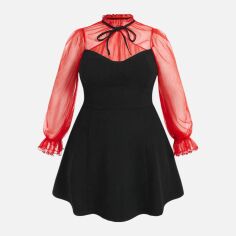 Акція на Плаття коротке літнє жіноче SHEIN GD-00157263 2XL Бордове від Rozetka