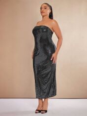 Акція на Плаття вечірнє міді літнє жіноче SHEIN GD-00154396 4XL Чорне від Rozetka