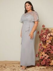 Акція на Плаття вечірнє довге літнє жіноче SHEIN GD-00158166 2XL Сіре від Rozetka