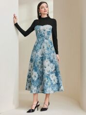 Акція на Плаття вечірнє міді літнє жіноче SHEIN GD-00154419 L Комбіноване від Rozetka