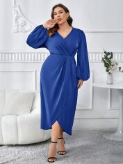 Акція на Плаття міді літнє жіноче SHEIN GD-00160569 XL Синє від Rozetka