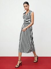 Акція на Плаття міді літнє жіноче SHEIN GD-00155831 S Чорно-біле від Rozetka