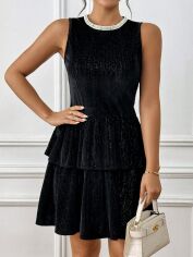Акція на Плаття вечірнє коротке літнє жіноче SHEIN GD-00156063 XL Чорне від Rozetka