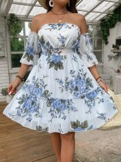 Акція на Плаття міді літнє жіноче SHEIN GD-00137196 XL Біле від Rozetka