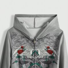 Акція на Толстовка жіноча SHEIN GD-00142196 L Світло-сіра від Rozetka