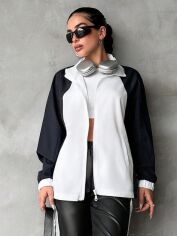 Акція на Толстовка жіноча SHEIN GD-00118067 M Чорна з білим від Rozetka