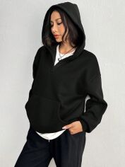 Акція на Толстовка жіноча SHEIN GD-00132247 S Чорна від Rozetka
