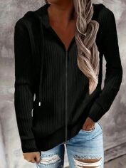Акція на Толстовка жіноча SHEIN GD-00122264 S Чорна від Rozetka