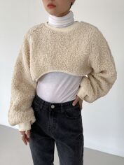 Акція на Толстовка жіноча SHEIN GD-00122272 S Молочна від Rozetka
