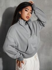 Акція на Толстовка жіноча SHEIN GD-00122259 XL Світло-сіра від Rozetka