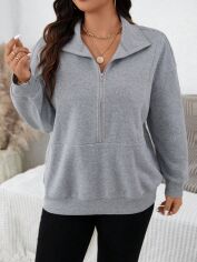 Акція на Толстовка жіноча SHEIN GD-00131224 XL Сіра від Rozetka