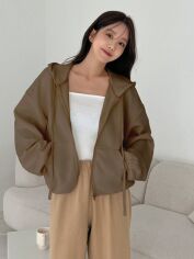 Акція на Толстовка жіноча SHEIN GD-00134436 M Коричнева від Rozetka