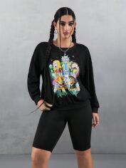 Акція на Світшот жіночий SHEIN GD-00131219 XL Чорний від Rozetka