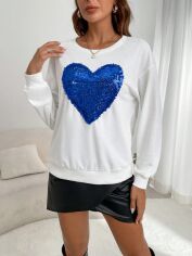 Акція на Світшот жіночий SHEIN GD-00130626 L Білий від Rozetka