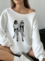 Акція на Світшот жіночий SHEIN GD-00134727 L Білий від Rozetka