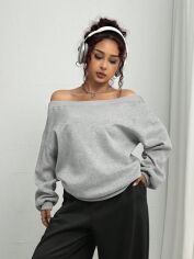 Акція на Світшот жіночий SHEIN GD-00134824 XL Сірий від Rozetka