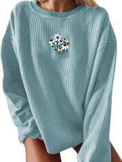 Акція на Світшот жіночий SHEIN GD-00134273 XS Блакитний від Rozetka
