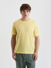 Акція на Футболка бавовняна чоловіча United Colors of Benetton 3P7XU1058-1G3 2XL Світло-жовта від Rozetka