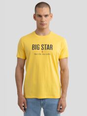 Акція на Футболка бавовняна довга чоловіча Big Star Bruno 200 2XL Жовта від Rozetka