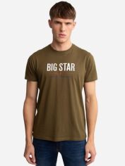 Акція на Футболка бавовняна довга чоловіча Big Star Bruno 304 2XL Зелена від Rozetka