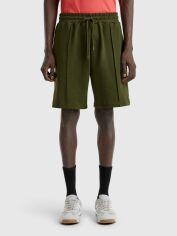 Акція на Шорти бавовняні короткі чоловічі United Colors of Benetton 342ZU900X-35Y 2XL Хакі від Rozetka