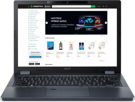 Акція на Ноутбук Acer TravelMate P4 13 TMP413-51-TCO-70TA (NX.B55EU.008) Slate Blue / 13.3" IPS WUXGA / Intel Core i7-1355U / RAM 32 ГБ / SSD 1 ТБ / Зарядка по USB / Підсвітка клавіатури від Rozetka